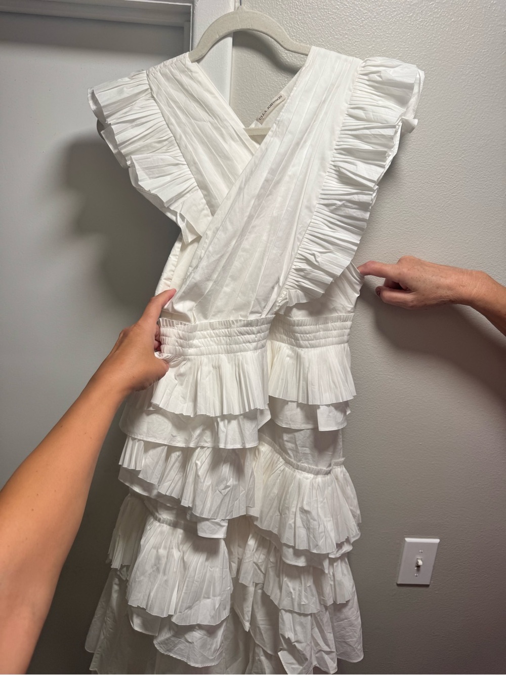 Ulla Johnson Aurore White Tiered Ruffle Cotton Maxi Dress Size 2 - Picture 3 of 13